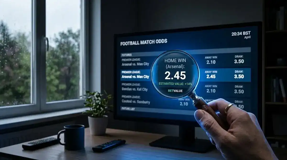Detección de valor al aplicar la cuota justa a una apuesta de fútbol concreta
