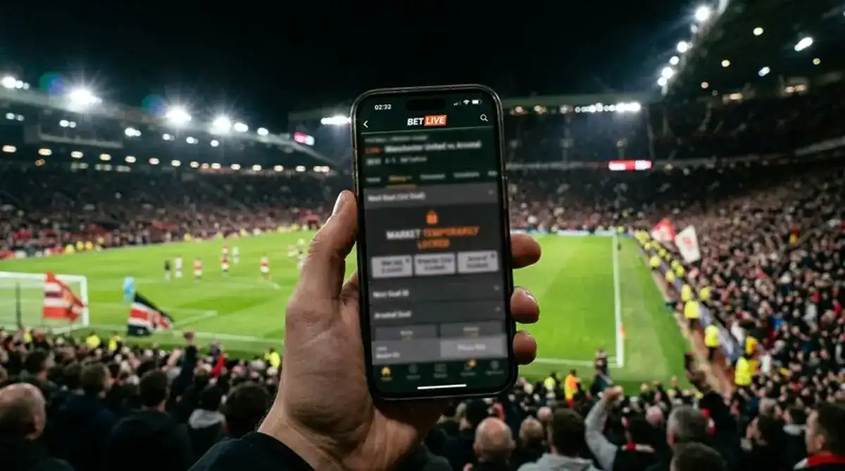 Suspensión temporal de un mercado en directo tras una ocasión clara de gol