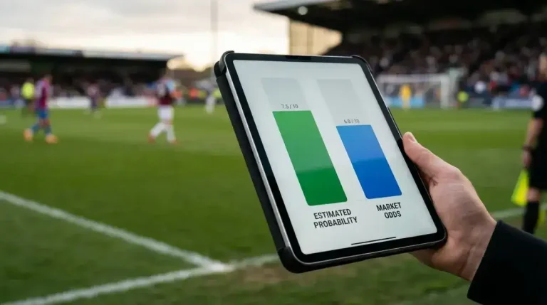 Comparación entre probabilidad estimada y cuota del mercado para detectar value en apuestas de fútbol